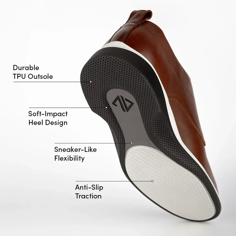 The Original Dress Shoe by Amberjack in Coffee Brown Leather - Labeled Outsole