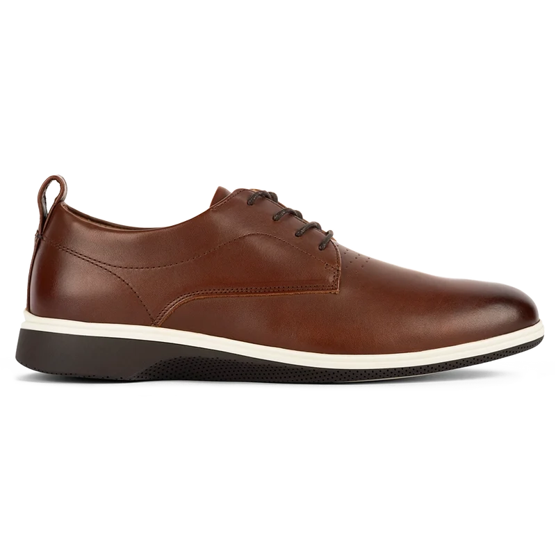 The Original Dress Shoe by Amberjack in Coffee Brown Leather - Lateral View