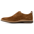 The Original Dress Shoe by Amberjack in Grizzly Brown Suede - Medial View