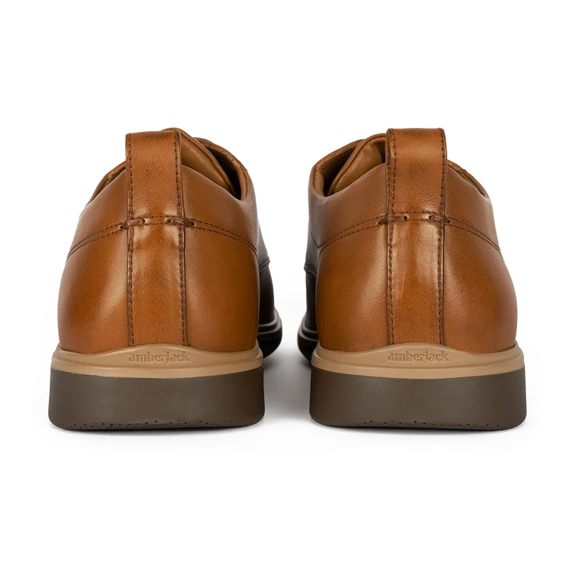 The Original Dress Shoe by Amberjack in Honey Tan - Back View