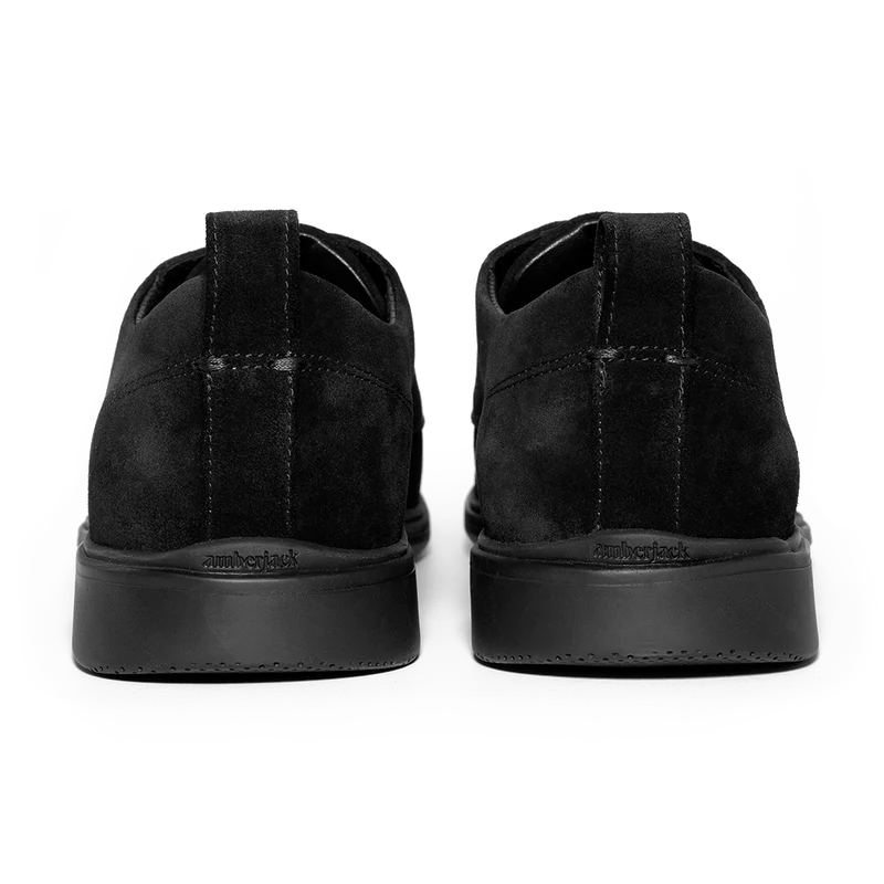 The Original Dress Shoe by Amberjack in Midnight Black - Back View