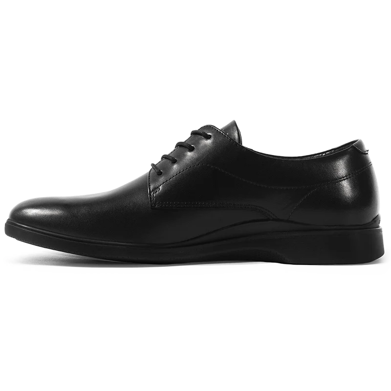 The Original Classic Dress Shoe by Amberjack in Obsidian Black Leather - Medial View