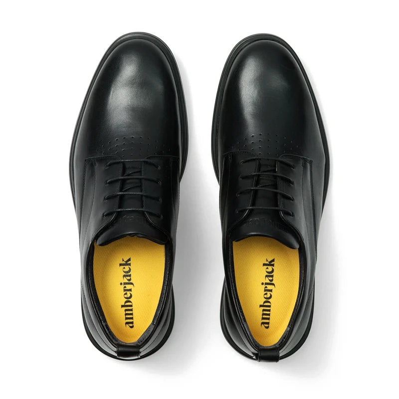 The Original Dress Shoe by Amberjack in Obsidian Black - Top Down View