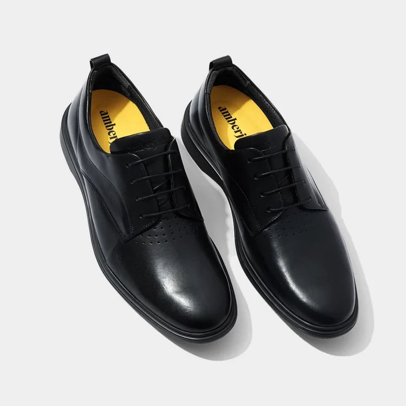 The Original Dress Shoe by Amberjack in Obsidian Black - Three Quarter Angle