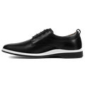 The Original Dress Shoe by Amberjack in Onyx Black Leather - Medial View