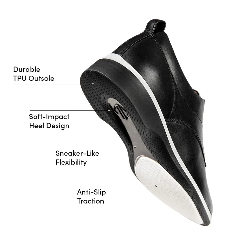 The Original Dress Shoe by Amberjack in Onyx Black Leather - Labeled Outsole
