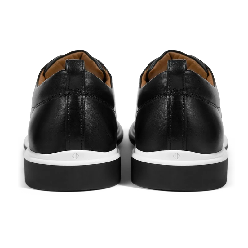 The Original Dress Shoe by Amberjack in Onyx Black Leather - Back View