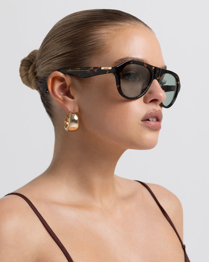 THE RILEY - AMBER TORT-LIGHT GREEN-SUNGLASSES-BANBE-Billini