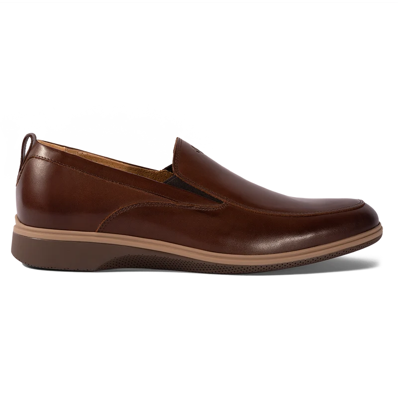 The Slip-On in Chestnut by Amberjack - Lateral View