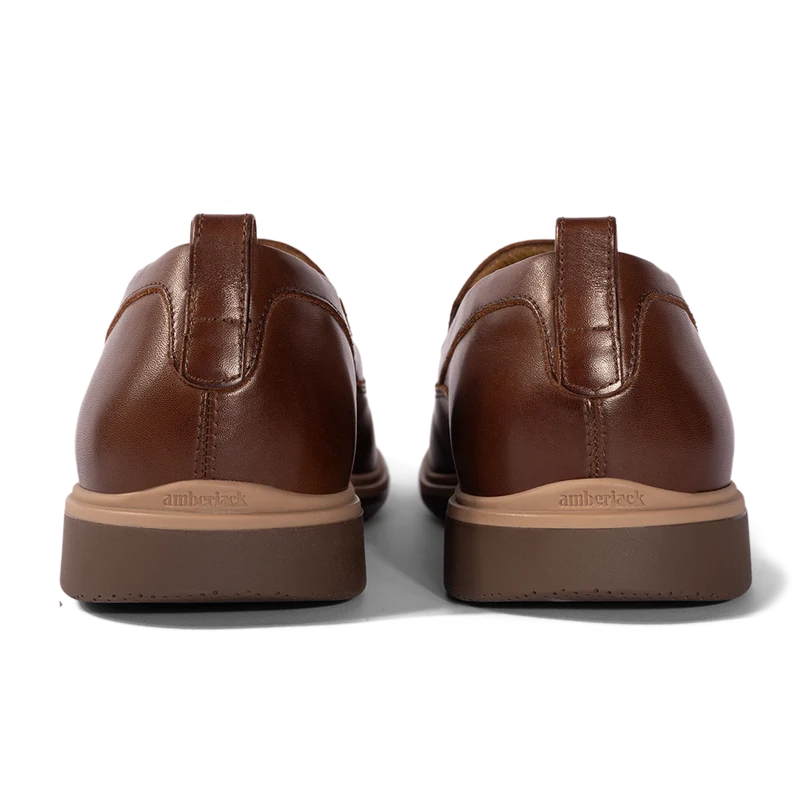 The Slip-On in Chestnut by Amberjack - Back View