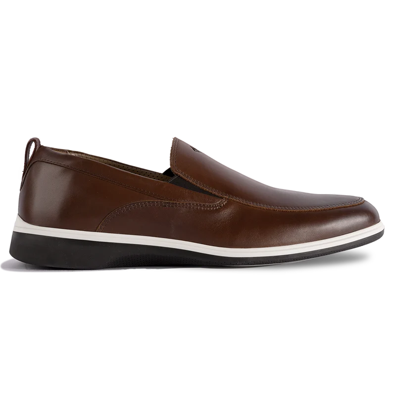 The Slip-On in Coffee by Amberjack - Lateral View