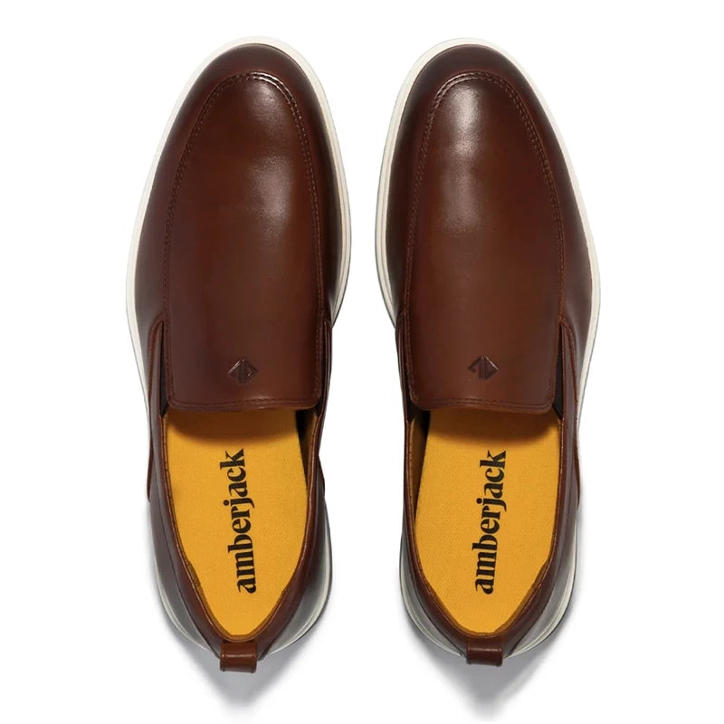 The Slip-On in Coffee Brown by Amberjack - Top Down View