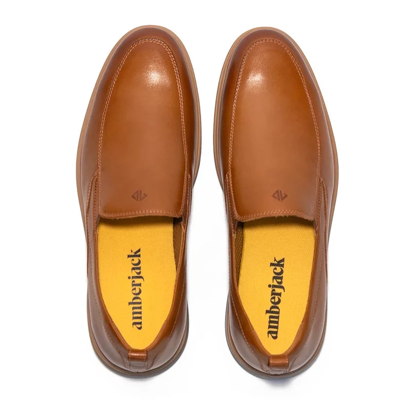 The Slip-On in Honey by Amberjack - Top Down View