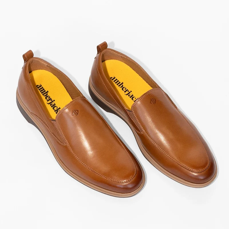 The Slip-On in Honey by Amberjack - Three Quarter Angle