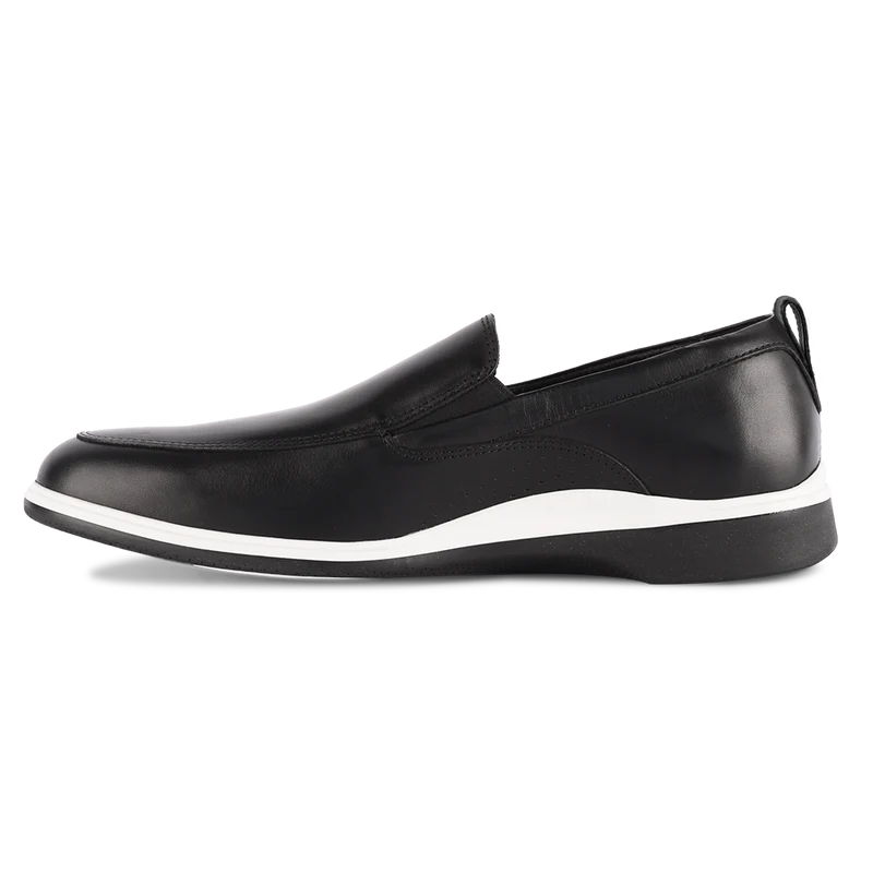 The Slip-On in Onyx by Amberjack - Medial View