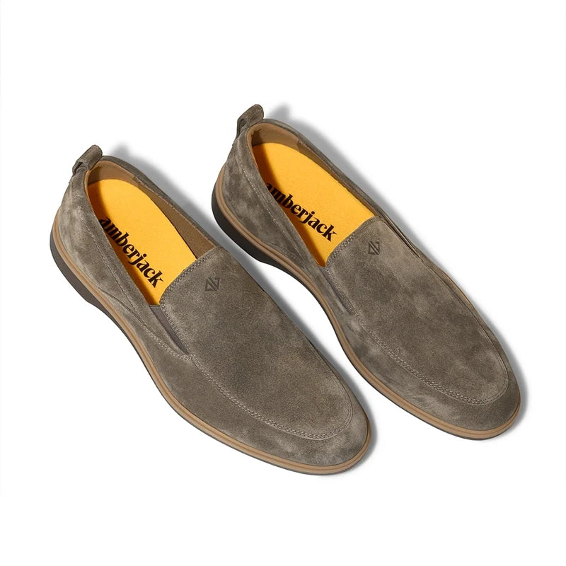 The Slip-On in Slate by Amberjack - Three Quarter Angle