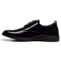 The Tux Dress Shoe by Amberjack in Obsidian Black Patent Leather - Medial View