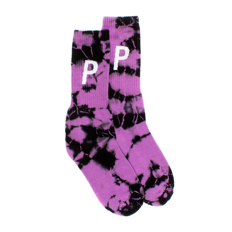 Premier Tie Dye Crew Sock Purple / Black