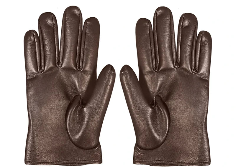 Travis Scott CJ x Audemars Piguet Leather Gloves Brown