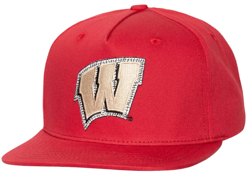 Travis Scott x Mitchell & Ness Wisconsin Badgers Snapback Hat Red