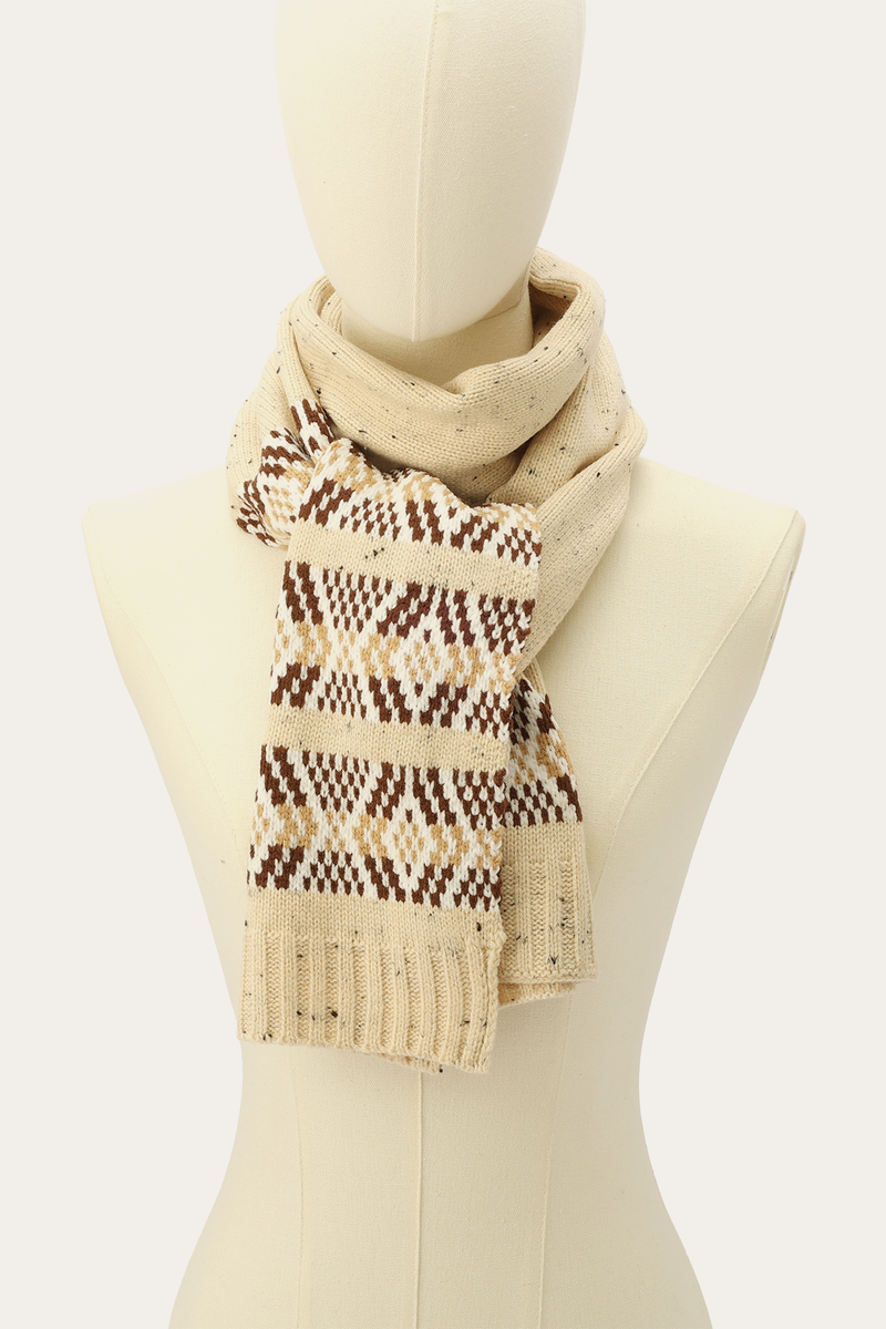 Tweed Fair Isle Scarf