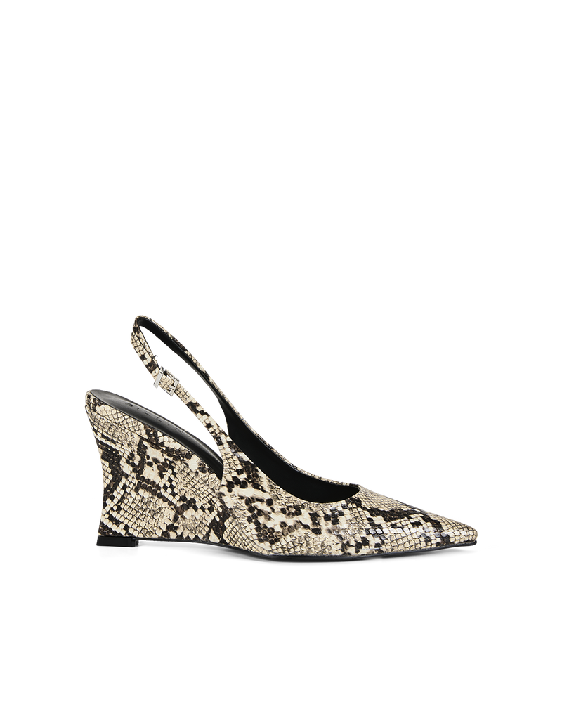 ULLRICH - CREAM SNAKE-Wedges-Billini-Billini