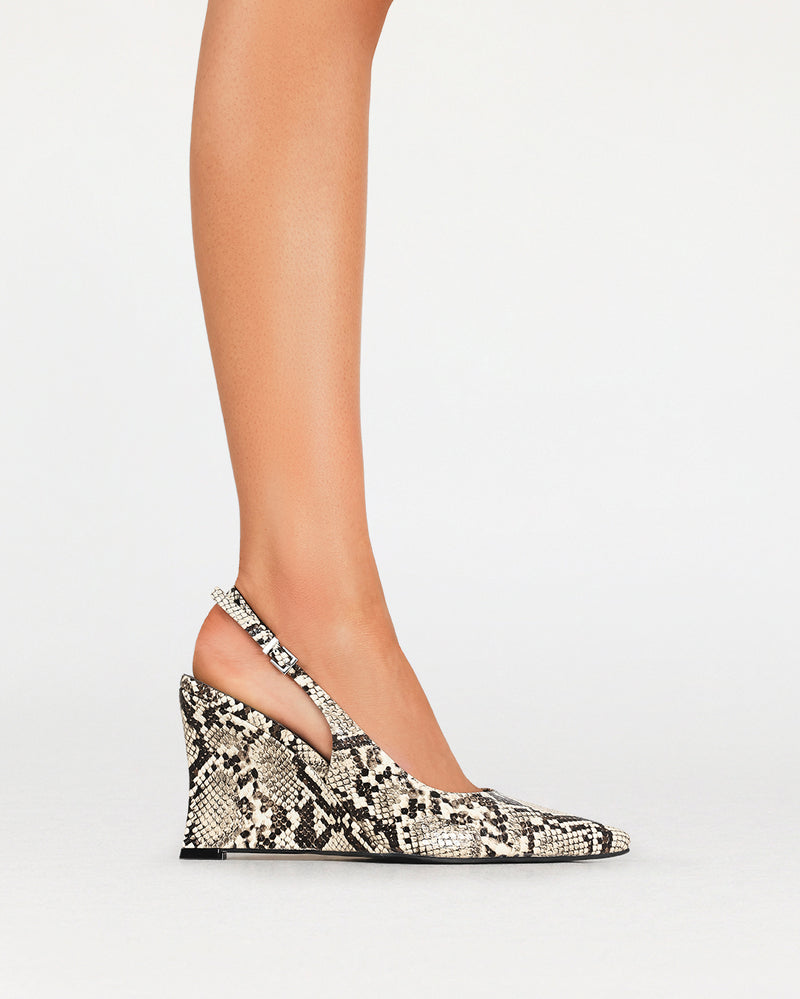 ULLRICH - CREAM SNAKE-Wedges-Billini-Billini