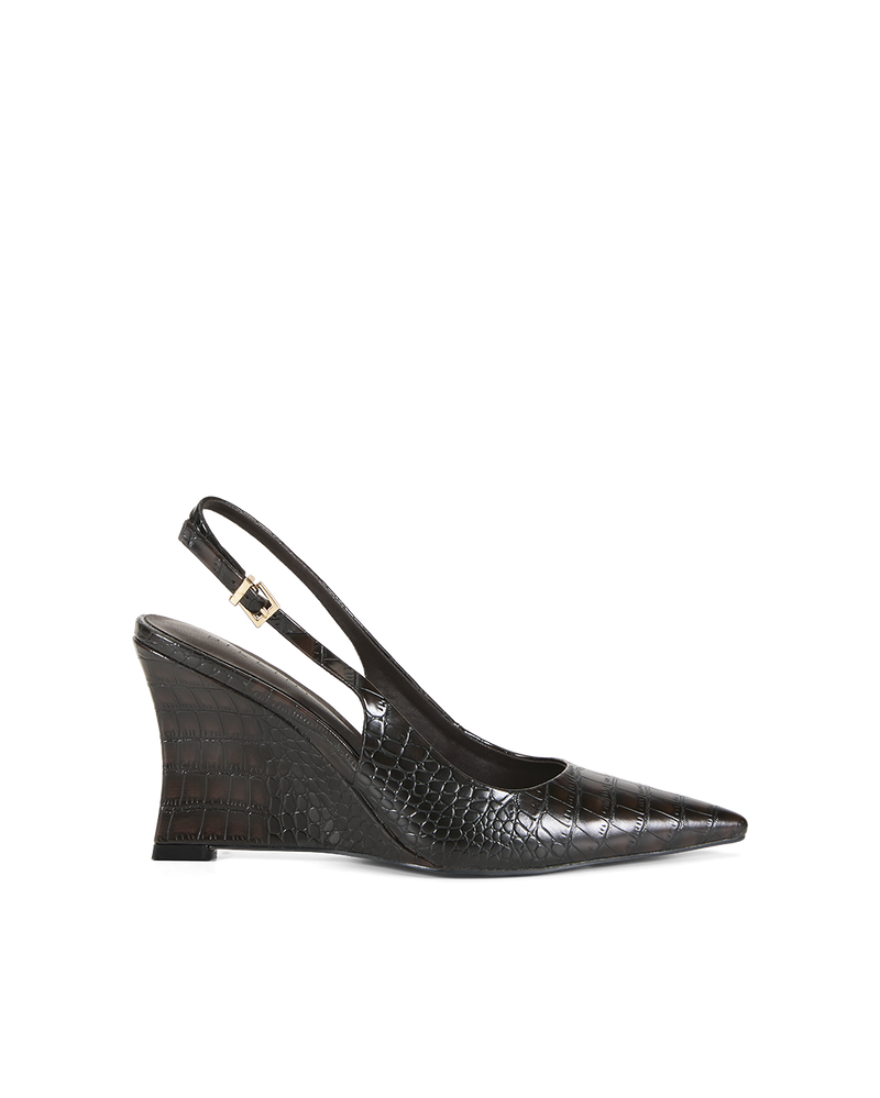 ULLRICH - DARK CACAO CROC-Wedges-Billini-Billini