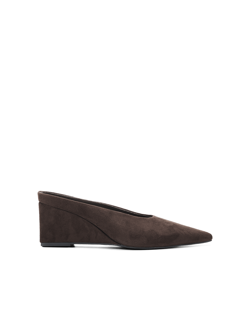 VIANNE - DARK CACAO SUEDE-Wedges-Billini-Billini