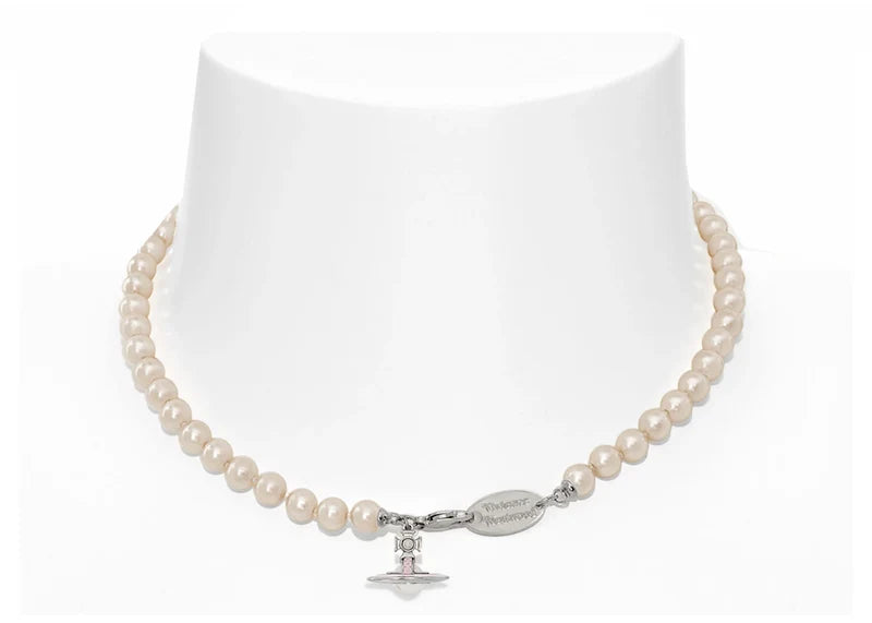 Vivienne Westwood Necklace Simonetta Pearl Silver