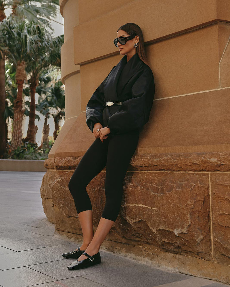 WEDNESDAY - BLACK CRINKLE-Flats-Billini-Billini