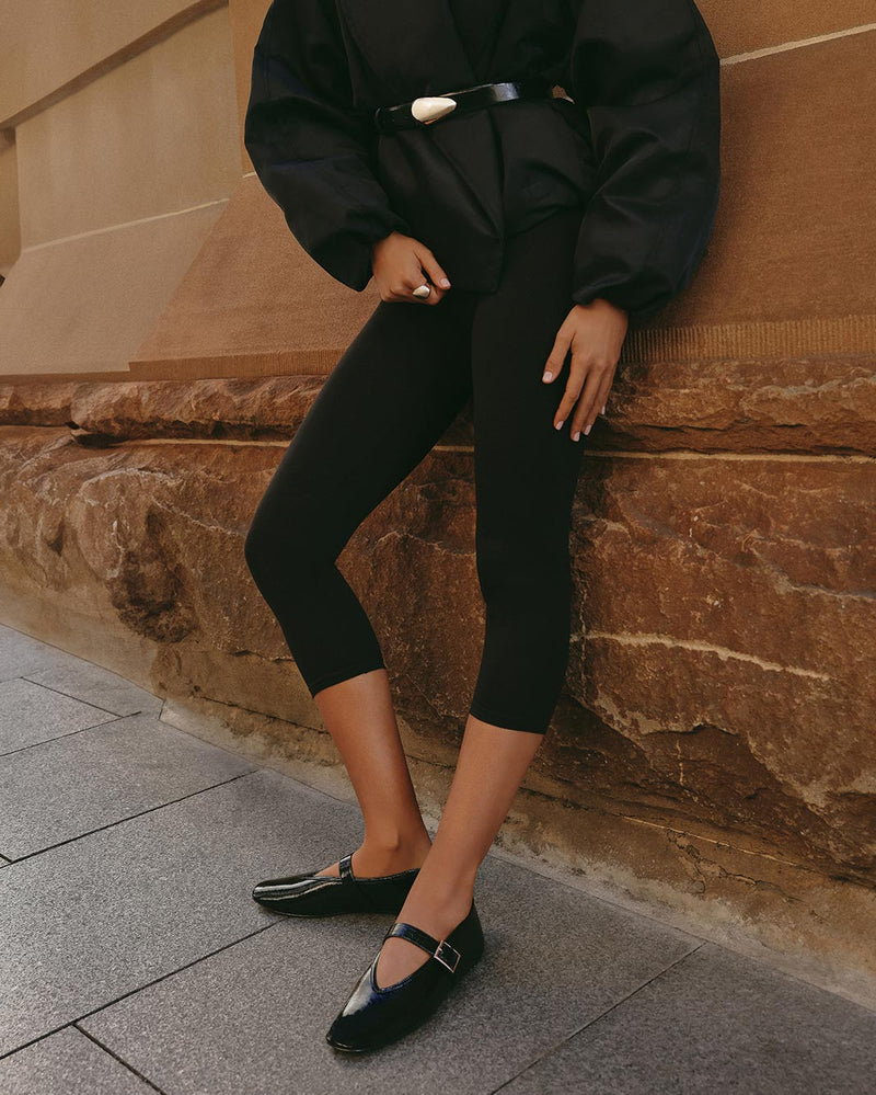 WEDNESDAY - BLACK CRINKLE-Flats-Billini-Billini