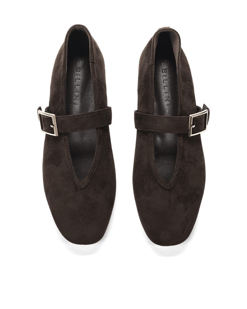 WEDNESDAY - DARK CACAO SUEDE-Flats-Billini-Billini