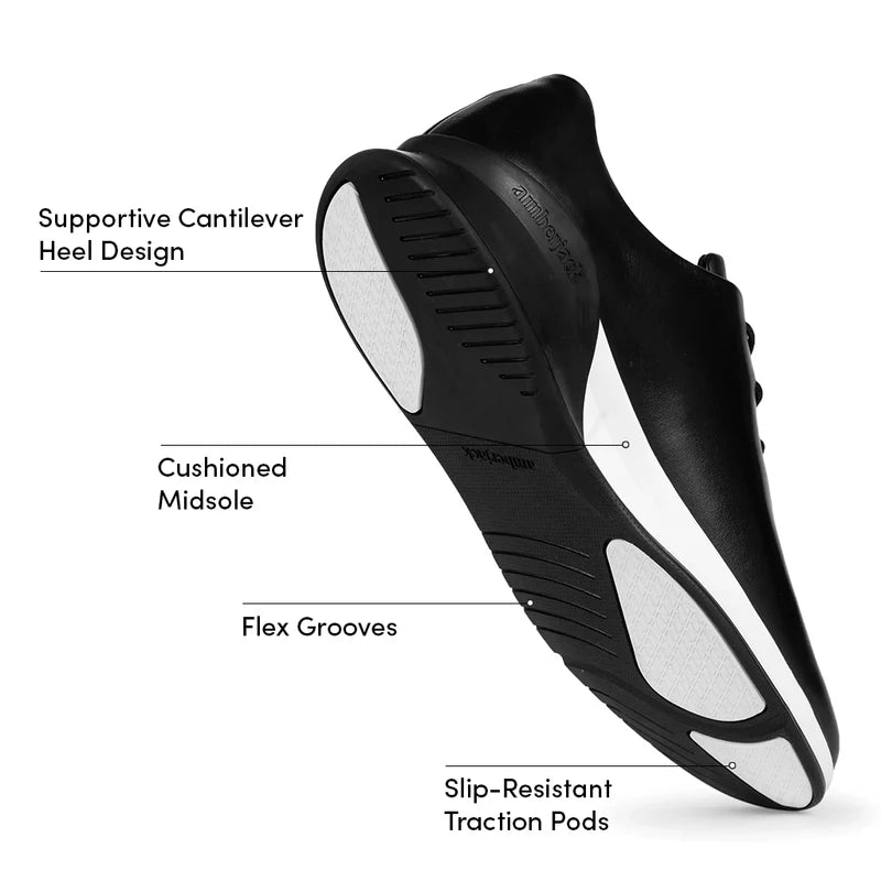 The Whole Cut Hybrid in Onyx - Labeled Outsole
