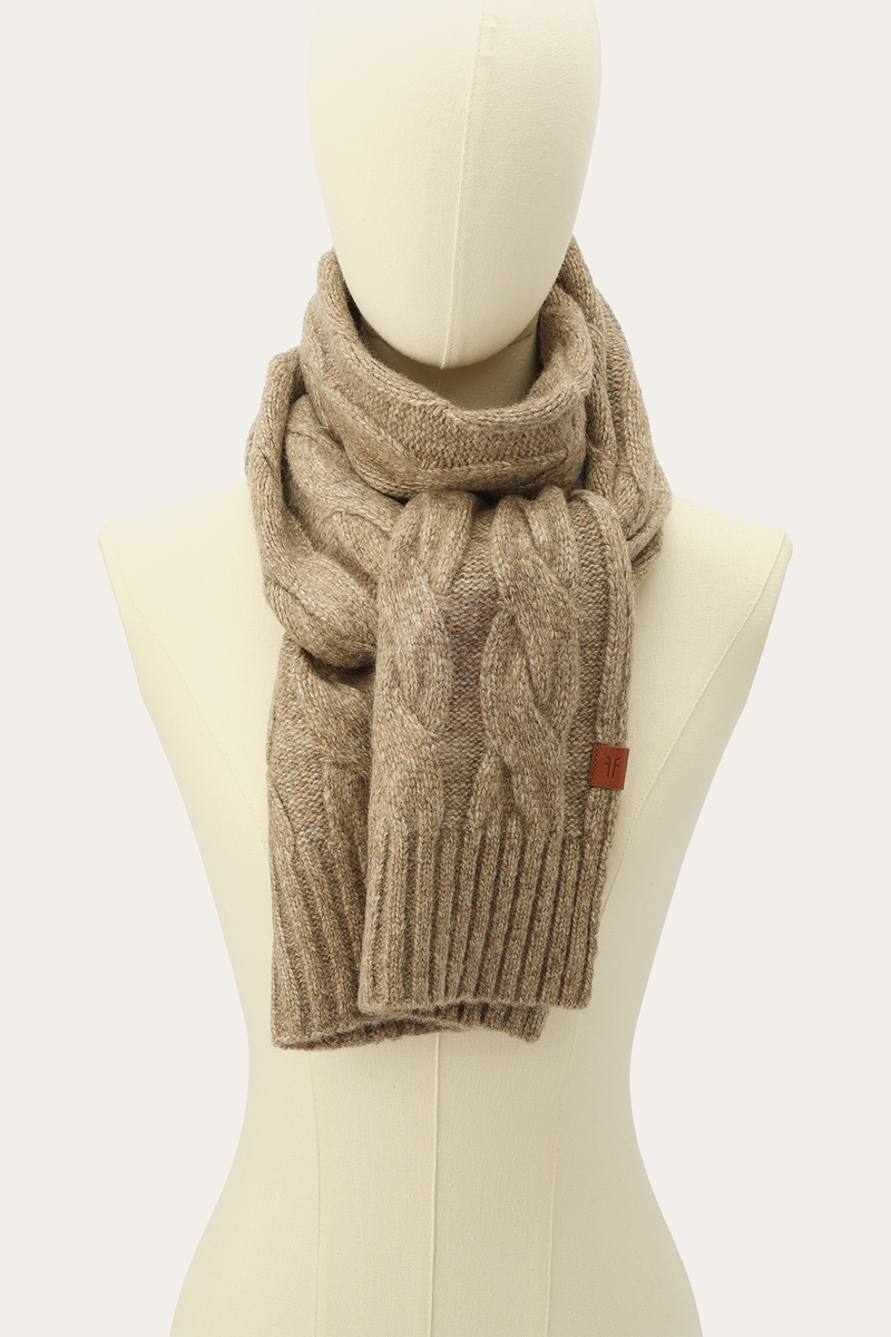 Wide Cable Scarf