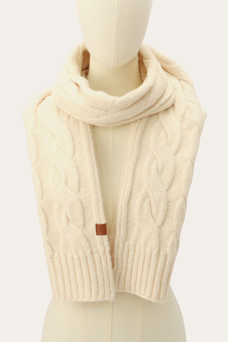 Wide Cable Scarf