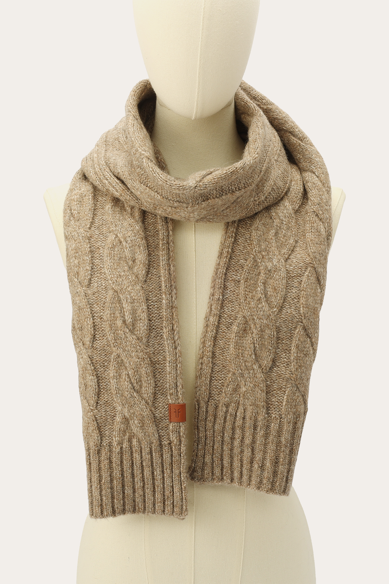 Wide Cable Scarf